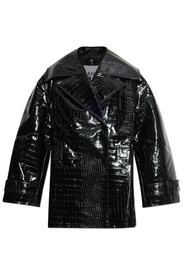 Ganni passion leather jacket best sale